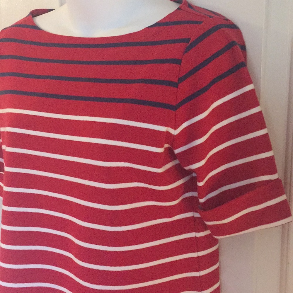 Karen Scott Red White and Blue short sleeve shirt - Picture 3 of 7